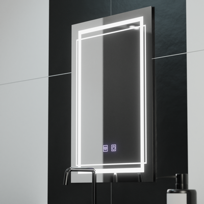Правоъгълно LED огледало, 60x80см, KOVEN Touch, система против запотяване, димиране