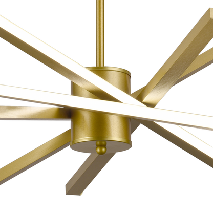 Lustra LED cu Telecomanda LT176/5GD, 69W, 5 Elemente, Lumina Rece/Clada/Neutra 3000K/4000K/6000K, Dimabila, Auriu, Inaltime Reglabila, Metal si Acril Lustre LED cu Telecomanda Default Title Alessandro Design