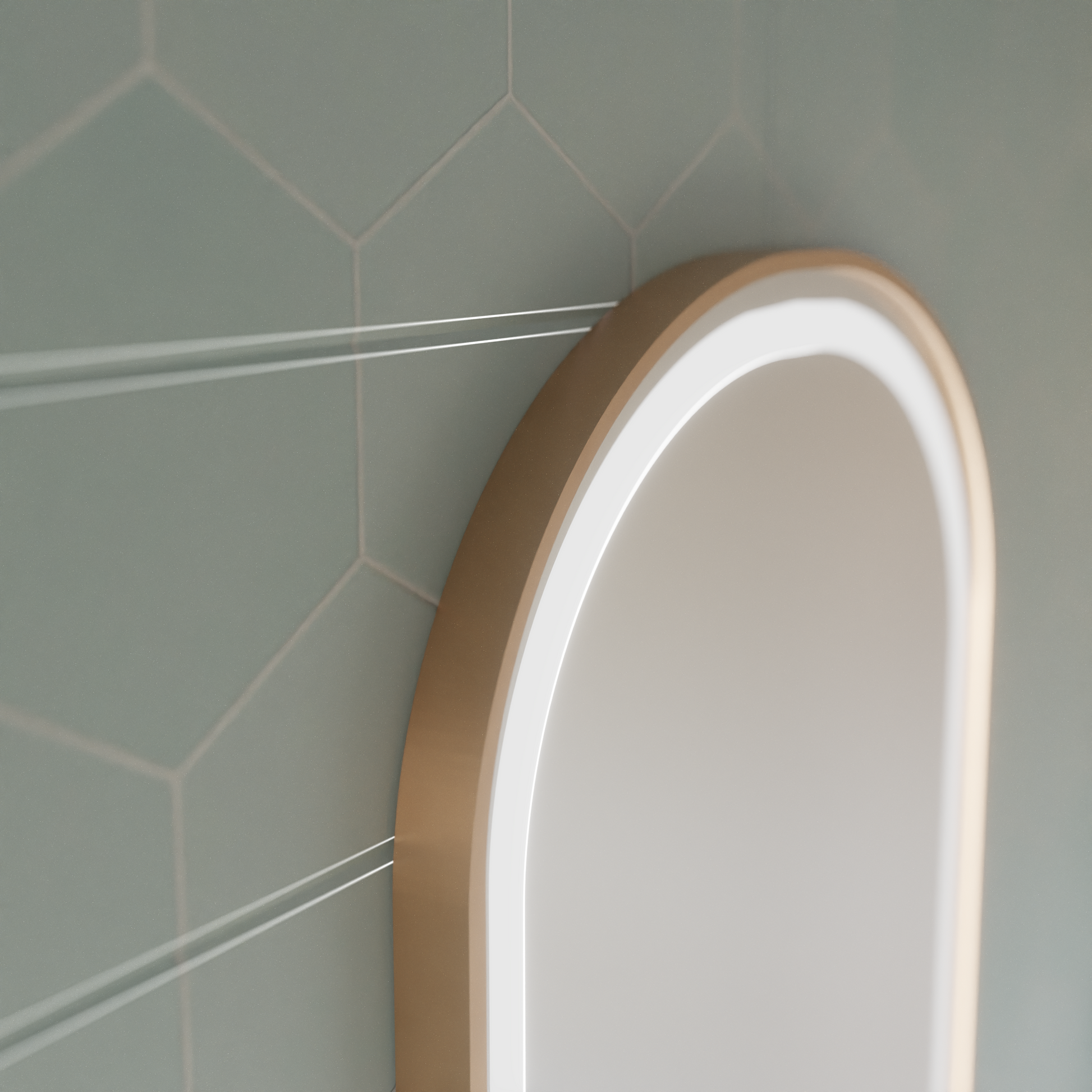 LED Touch Impora Mirror Demist System 50x80 cm Rose Gold Frame Mirrors Korman E Заглавие по подразбиране Alessandro Design