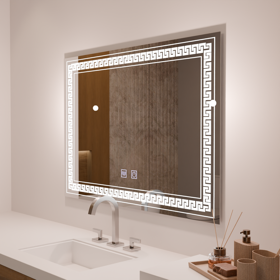 Правоъгълно LED огледало 80x60 Touch Volta Система против запотяване Огледала Korman E Заглавие по подразбиране Alessandro Design
