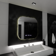Правоъгълно LED огледало 60x60 Aura Riflesso Puro MotionGlow Marcello, система за обезпотяване, термометър и часовник, димируеми огледала Marcello Заглавие по подразбиране Alessandro Design