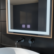Kariri LED Touch Mirror, 60x80 cm, функция Demister, Gold Rose Brushed Frame Mirrors Korman E Заглавие по подразбиране Alessandro Design