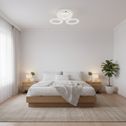 ГОЛЯМ 27W LED полилей, 3 кръга, неутрална светлина, бял