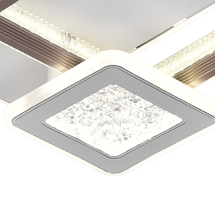 LED полилей NYXORA 51W, 3 квадрата, студена/топла/неутрална светлина, бели LED полилеи Заглавие по подразбиране Alessandro Design