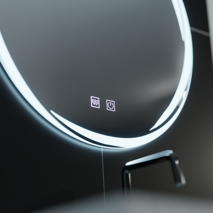 LED кръгло огледало 60 см, Spirallus Touch, система против мъгла, затъмняващи огледала Korman E Заглавие по подразбиране Alessandro Design