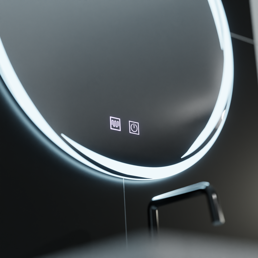 LED кръгло огледало 60 см, Spirallus Touch, система против мъгла, затъмняващи огледала Korman E Заглавие по подразбиране Alessandro Design