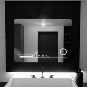 Правоъгълно LED огледало, 80x60 см, Harmonie MotionGlow Marcello, система за обезпотяване, термометър и часовник, козметична лупа, димируеми огледала Marcello Заглавие по подразбиране Alessandro Design