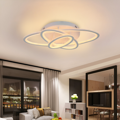 LED полилей с дистанционно управление TIANA 78W, 3 Елипси, Студена/Топла/Неутрална светлина, Димируем, Бял LED полилей с дистанционно управление Default Title Alessandro Design