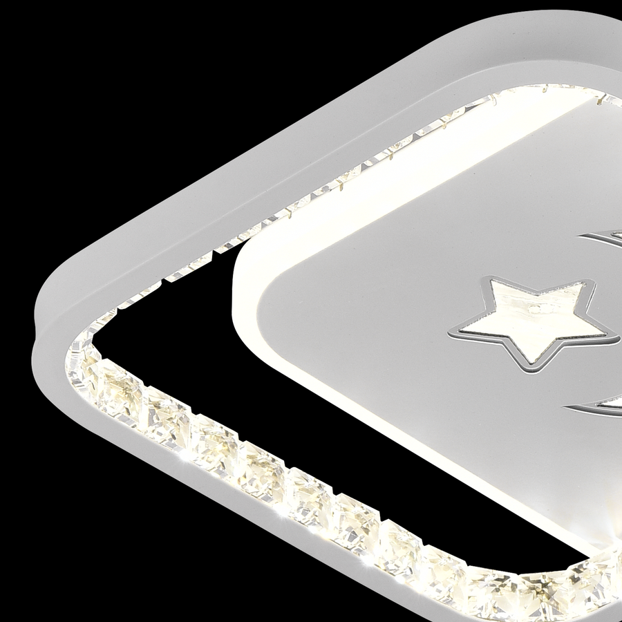 LED полилей PERU 38W, 2 квадрата, студена/топла/неутрална светлина, бели LED полилеи Заглавие по подразбиране Alessandro Design
