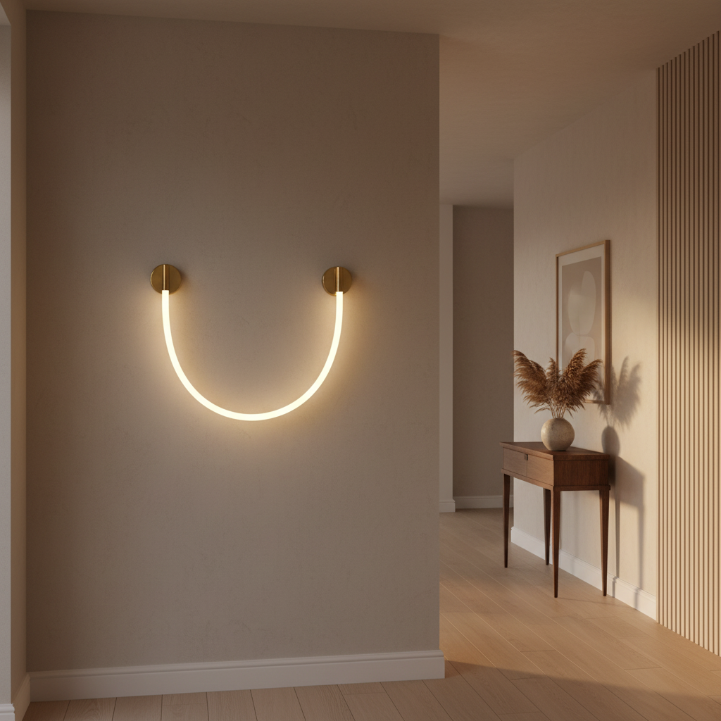LED стенна лампа, 110 см, 3000K/4000K/6000K, златни вътрешни стенни лампи Заглавие по подразбиране Alessandro Design