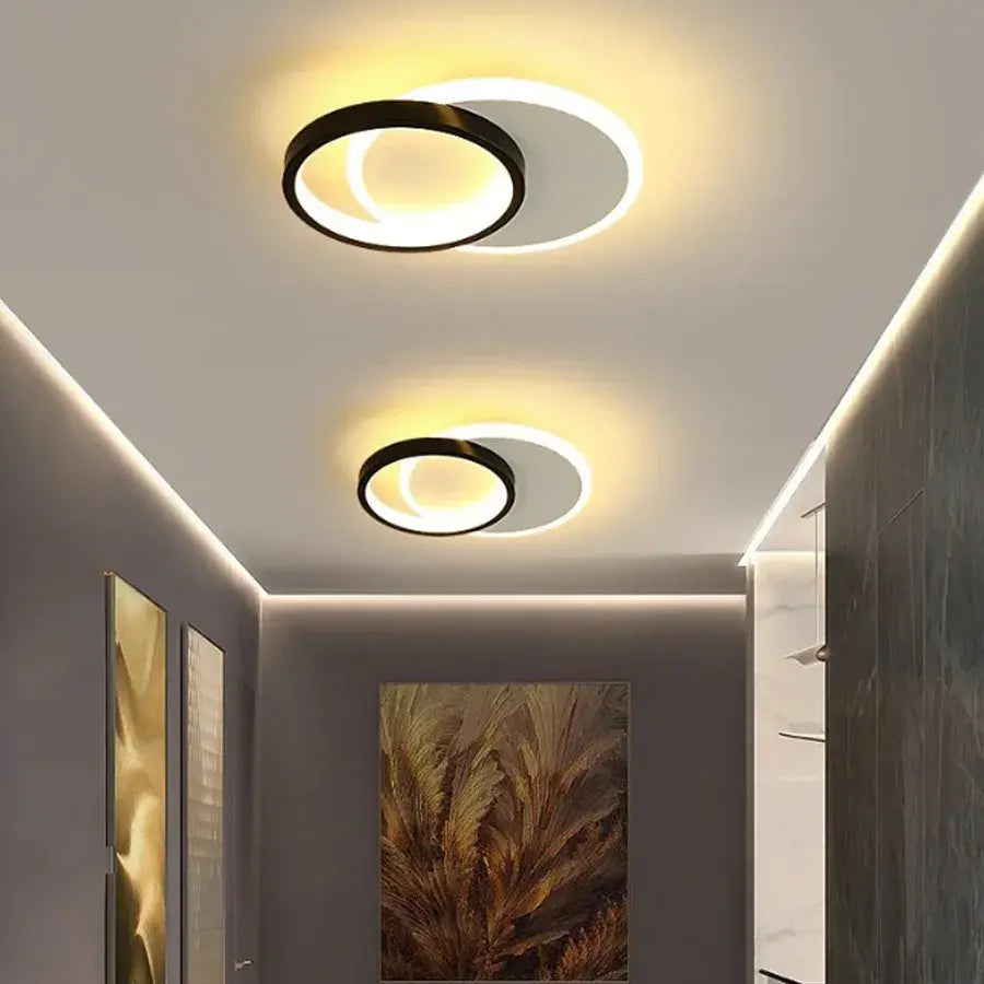 SMALON LED стенна лампа 26W, 2 кръга, студена/топла/неутрална светлина, черно бял LED полилей Заглавие по подразбиране Alessandro Design