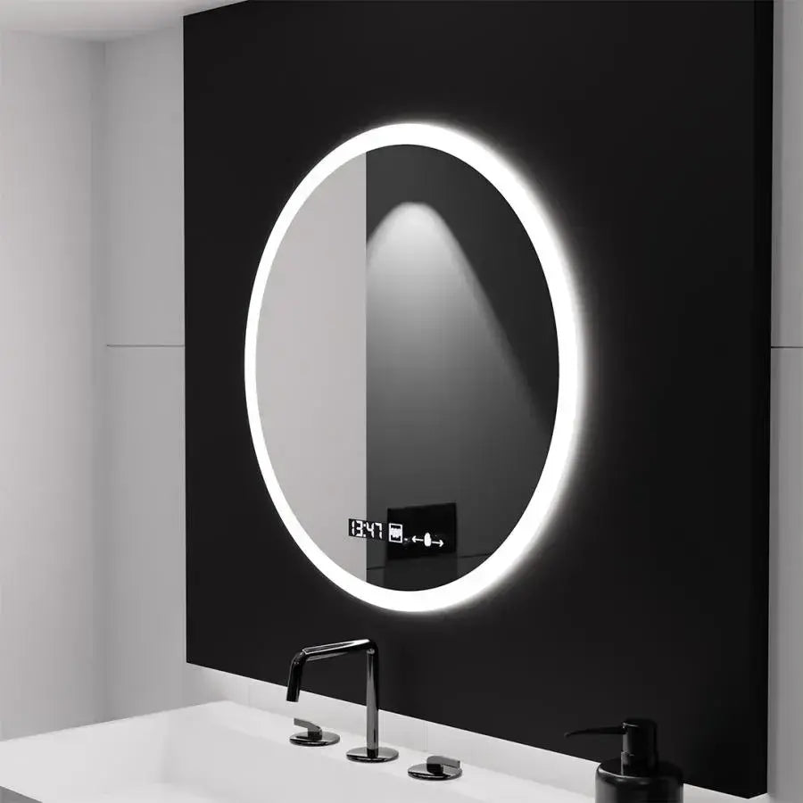 LED кръгло огледало, 70 см, Elysee MotionGlow Marcello, система за обезпотяване, часовник и термометър, огледала Dimabila Marcello Заглавие по подразбиране Alessandro Design