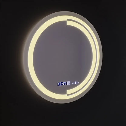 LED кръгло огледало, 60 см, сензор MotionGlow Consuel Marcello, система за обезпотяване, часовник и термометър, димируеми огледала Marcello Заглавие по подразбиране Alessandro Design