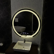 LED кръгло огледало, 100 см, Celeste MotionGlow Marcello, система за обезпотяване, часовник и термометър, огледала Dimabila Marcello Заглавие по подразбиране Alessandro Design