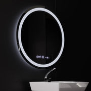 Кръгло LED огледало, диаметър 50 см, Celeste MotionGlow Marcello, система за обезпотяване, часовник и термометър, димиране, топла неутрална студена светлина 3000K/4000K/6000K Marcello огледала Заглавие по подразбиране Alessandro Design