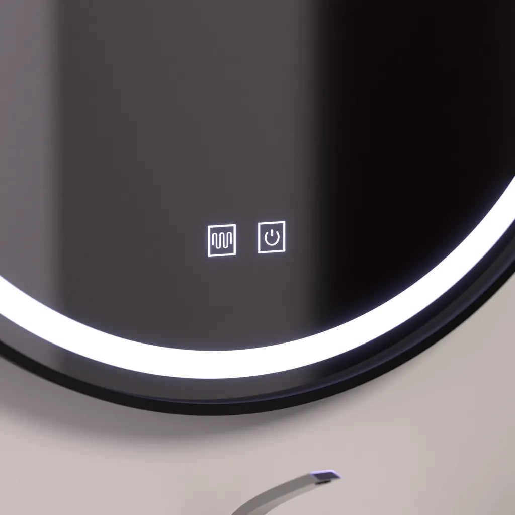 LED кръгло огледало 60 см, Lucea Touch, система против запотяване, димируемо огледало за баня с LED и противозамъгляване Заглавие по подразбиране Alessandro Design