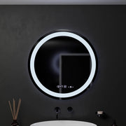 Кръгло LED огледало, 60 см, Celeste MotionGlow Marcello, система против запотяване, часовник и термометър, димируема, топла неутрална студена светлина 3000K/4000K/6000K Marcello Огледала Заглавие по подразбиране Alessandro Design