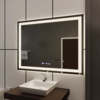 Правоъгълно LED огледало 120x80cm Vérité MotionGlow Marcello, система за обезпотяване, часовник и термометър, димируеми огледала Marcello Заглавие по подразбиране Alessandro Design