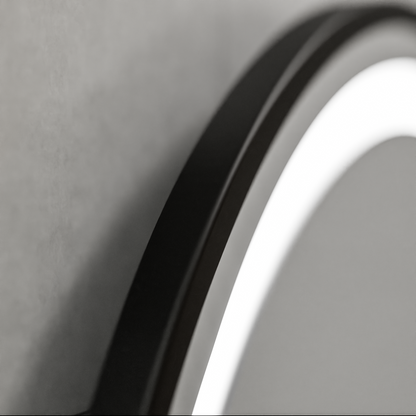 LED кръгло огледало, 100 см, Celeste Majesté Noir MotionGlow Marcello, система за обезпотяване, часовник и термометър, димируеми огледала Marcello Заглавие по подразбиране Alessandro Design