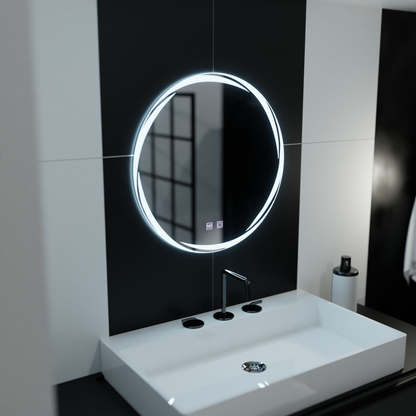 LED кръгло огледало 60 см, Spirallus Touch, система против мъгла, затъмняващи огледала Korman E Заглавие по подразбиране Alessandro Design