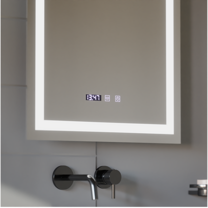 MODENA LED Touch Mirror Система против запотяване, часовник и температура 60x80 cm Korman S Огледала Заглавие по подразбиране Alessandro Design