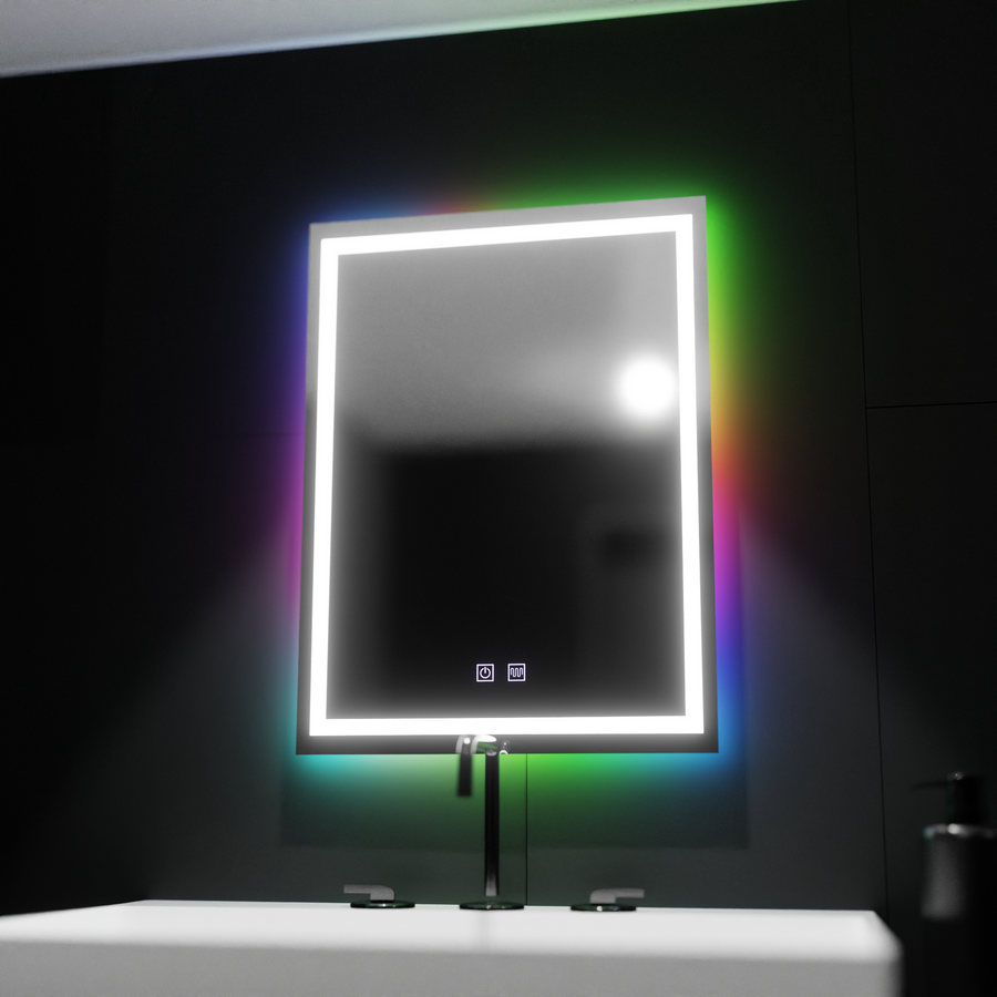 Правоъгълно LED огледало 60X80cm, Spectrum Touch, RGB, система против запотяване Огледала Korman E Заглавие по подразбиране Alessandro Design