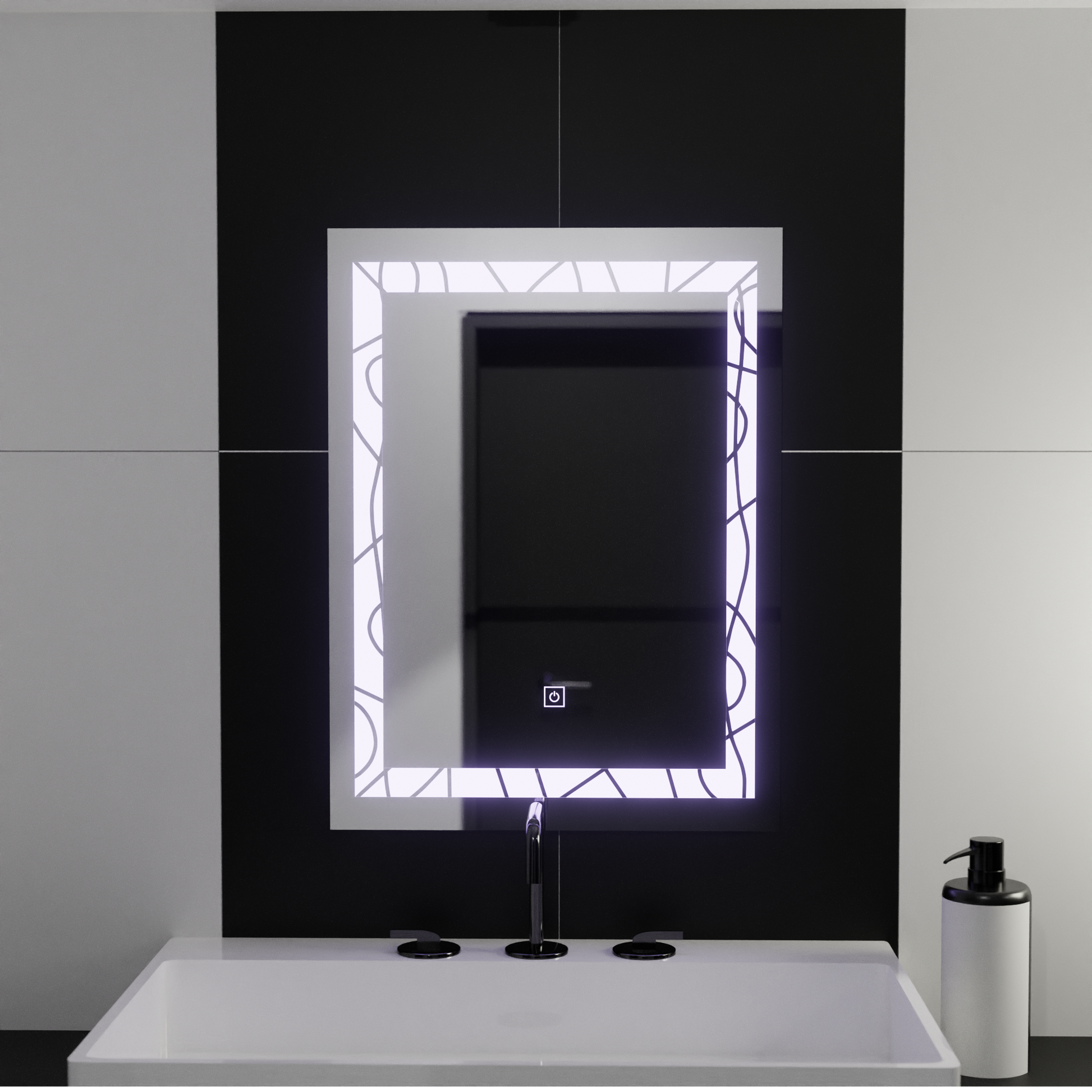 Правоъгълно LED огледало, 60x80cm, Deco Frame Basic Touch Mirrors Korman C Заглавие по подразбиране Alessandro Design