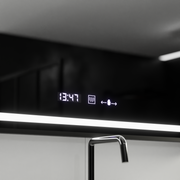 Правоъгълно LED огледало, 120x80 см, Verite Majeste Noir Motion Glow Marcello, система за обезпотяване, часовник и термометър, димируеми огледала Marcello Заглавие по подразбиране Alessandro Design