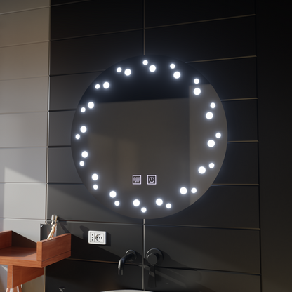 Огледало LED Touch Ivory Demist System 50X50cm Огледала Korman E Заглавие по подразбиране Alessandro Design