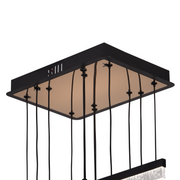 Lustra LED Suspendata cu Telecomanda, STRATA, 6 elemente, 82W, Lumina 3000/4000/6000K, Negru, Inaltime Reglabila Lustre LED cu Telecomanda Default Title Alessandro Design