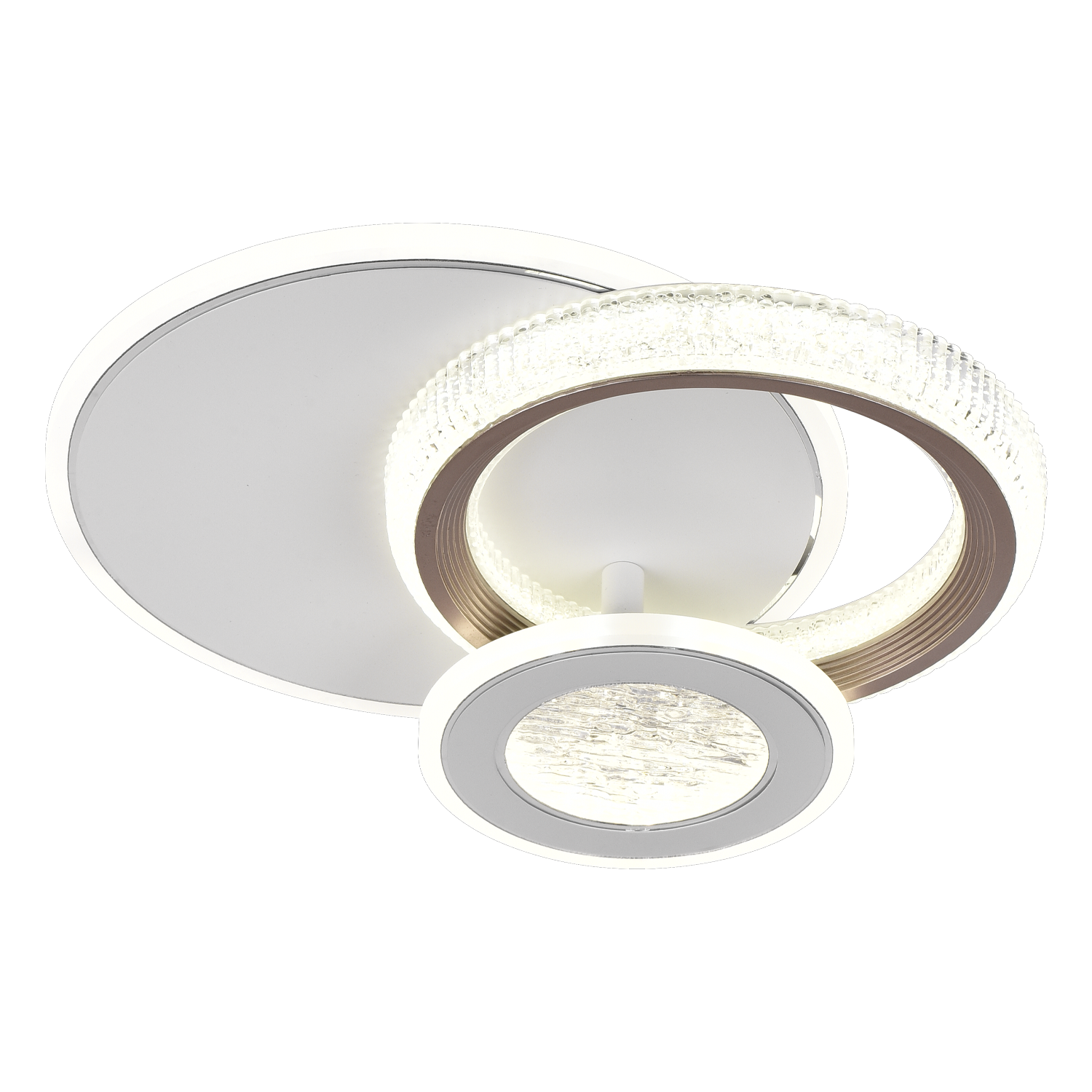 LED полилей NYXORA 44W, 3 кръга, студена/топла/неутрална светлина, бели LED полилеи Заглавие по подразбиране Alessandro Design