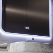CLARIVO LED огледало правоъгълно, 80X60cm, докосване, система против запотяване, огледала Korman E Заглавие по подразбиране Alessandro Design