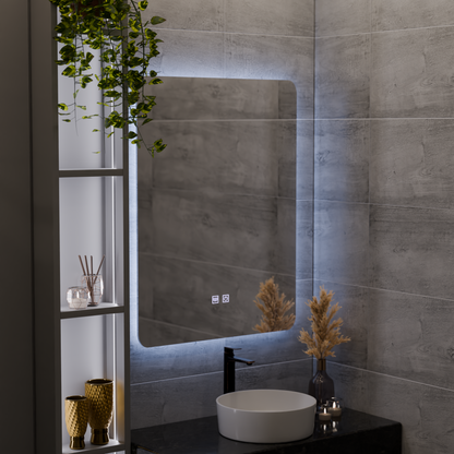 Touch Alexandra LED Mirror, Demister System 45X60cm Korman Mirrors E Заглавие по подразбиране Alessandro Design