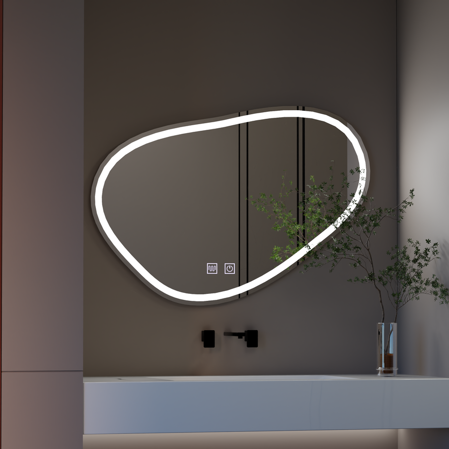 Quassare LED Touch Mirror, Demister System 90x65 cm Mirrors Korman E Заглавие по подразбиране Alessandro Design