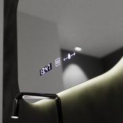 Правоъгълно LED огледало 60x60 Aura Riflesso Puro MotionGlow Marcello, система за обезпотяване, термометър и часовник, димируеми огледала Marcello Заглавие по подразбиране Alessandro Design