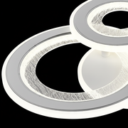 LED полилей 53W, 3 кръга, студена/топла/неутрална светлина, бели LED полилеи Заглавие по подразбиране Alessandro Design