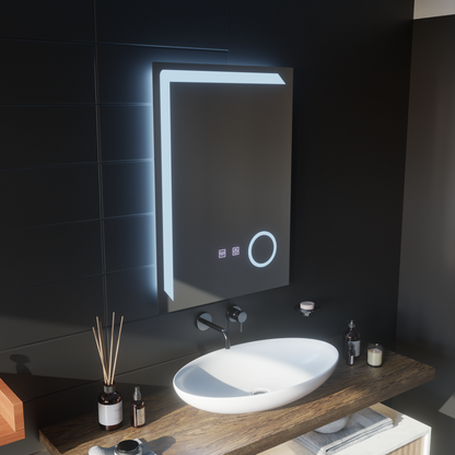 Правоъгълно LED огледало, 60x80 см, Linea Touch, система против запотяване, димируеми огледала Korman E Заглавие по подразбиране Alessandro Design