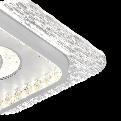 LED полилей PERU 38W, 2 квадрата, студена/топла/неутрална светлина, бели LED полилеи Заглавие по подразбиране Alessandro Design