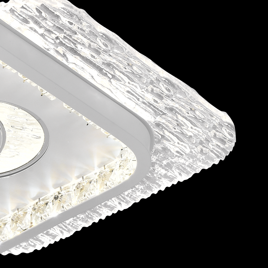 LED полилей PERU 38W, 2 квадрата, студена/топла/неутрална светлина, бели LED полилеи Заглавие по подразбиране Alessandro Design