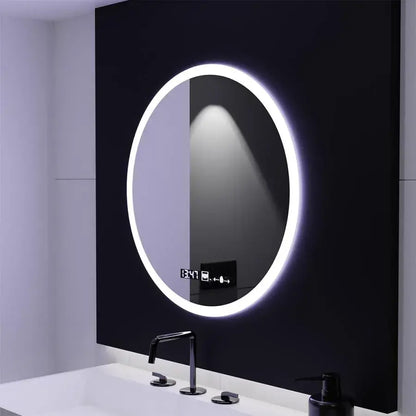 LED кръгло огледало, 70 см, Elysee MotionGlow Marcello, система за обезпотяване, часовник и термометър, огледала Dimabila Marcello Заглавие по подразбиране Alessandro Design