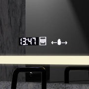 Правоъгълно LED огледало, 80x60 см, дефиниция MotionGlow Marcello, система за обезпотяване, часовник и термометър, козметична лупа, димируеми огледала Marcello Заглавие по подразбиране Alessandro Design