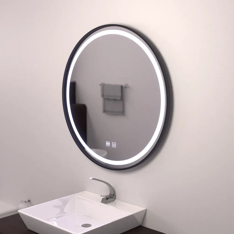 LED кръгло огледало 60 см, Lucea Touch, система против запотяване, димируемо огледало за баня с LED и противозамъгляване Заглавие по подразбиране Alessandro Design