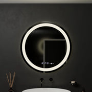 Кръгло LED огледало, 60 см, Celeste MotionGlow Marcello, система против запотяване, часовник и термометър, димируема, топла неутрална студена светлина 3000K/4000K/6000K Marcello Огледала Заглавие по подразбиране Alessandro Design