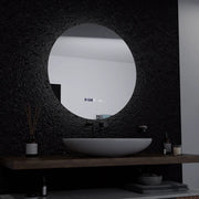 LED кръгло огледало, 60 см, Serenite MotionGlow Marcello, система за обезпотяване, часовник и термометър, димируеми огледала Marcello Заглавие по подразбиране Alessandro Design
