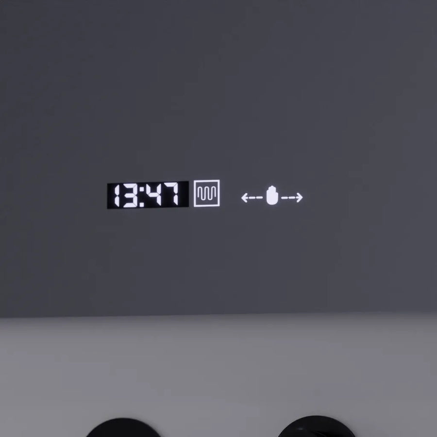 Правоъгълно LED огледало, 80x60 см, Precision MotionGlow Marcello, система за обезпотяване, часовник и термометър, козметична лупа, димируеми огледала Marcello Заглавие по подразбиране Alessandro Design