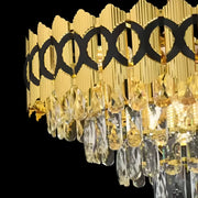 Кристален полилей Evangeline Gold Black 10XE14 Кристален полилей с регулируема височина Заглавие по подразбиране Alessandro Design