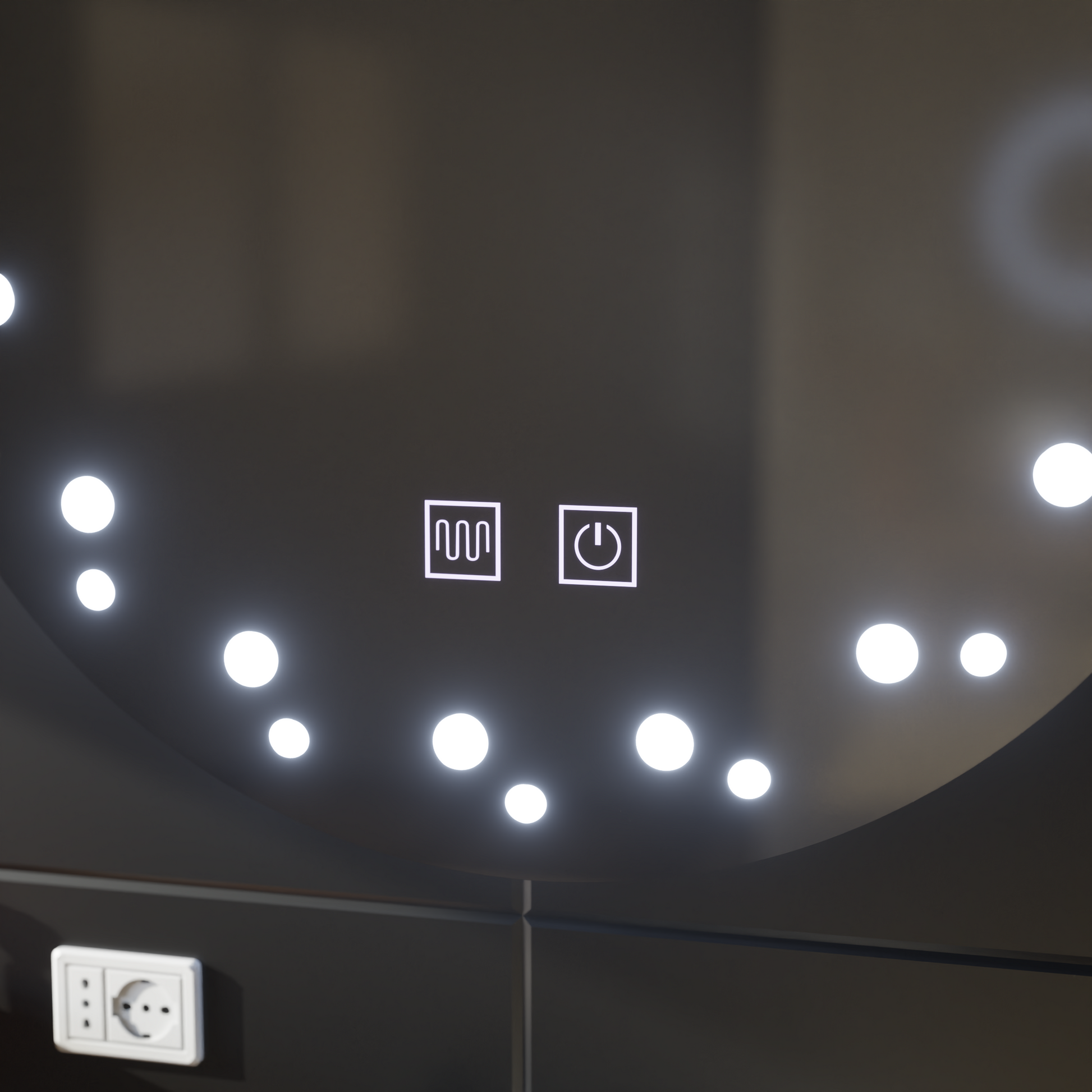 Огледало LED Touch Ivory Demist System 50X50cm Огледала Korman E Заглавие по подразбиране Alessandro Design
