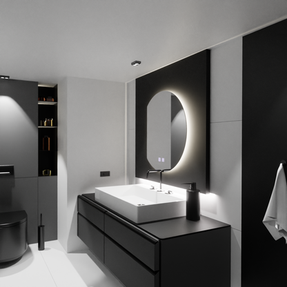Semiluna LED Mirror 54x60, Arcana Touch, Demister System, Dimable Mirrors Korman E Заглавие по подразбиране Alessandro Design