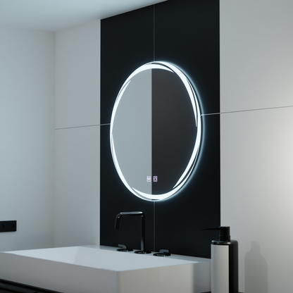 LED кръгло огледало 60 см, Spirallus Touch, система против мъгла, затъмняващи огледала Korman E Заглавие по подразбиране Alessandro Design