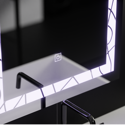 Правоъгълно LED огледало, 60x80cm, Deco Frame Basic Touch Mirrors Korman C Заглавие по подразбиране Alessandro Design